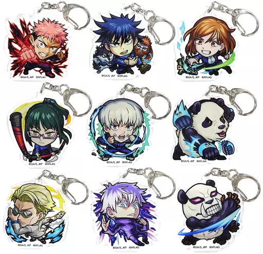 全9種セット 「呪術廻戦×モンスターストライク アクリルキーホルダーコレクション」