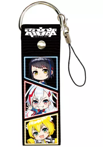 04.帝音国際学院(ミニキャラ) ビッグレザーストラップ 「電音部」