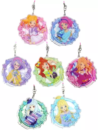 全7種セット 「アイカツスターズ! きゃらふぃーゆアクリルストラップ-パステルキャンディ-」 アニメイト限定