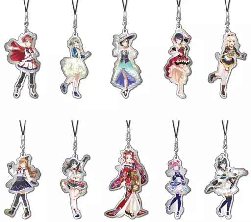 全10種セット 「ラブライブ!虹ヶ咲学園スクールアイドル同好会 メタルチャームストラップ 3rdアルバムソロ楽曲衣装ver.」