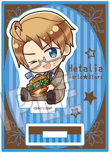 アクリルスタンド・アクリルパネル　アメリカ(ハンバーガー) ぎゅぎゅっとミニスタンド 「ヘタリア World★Stars」