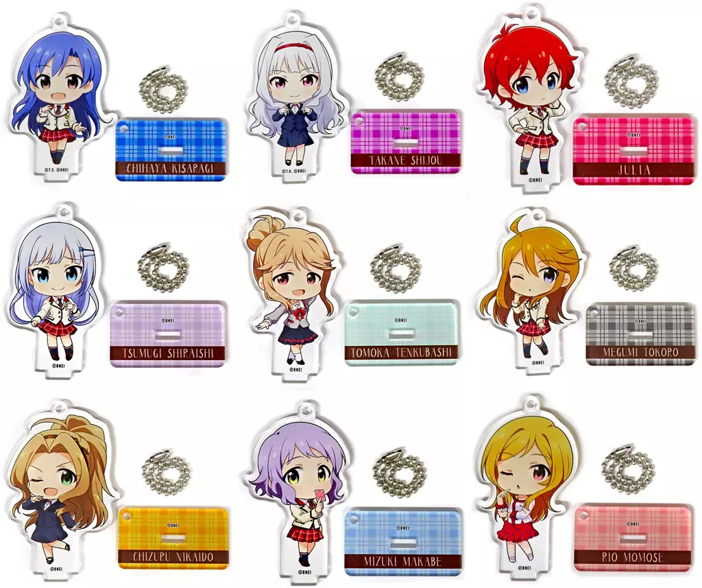 全9種セット 「アイドルマスター ミリオンライブ! スタンド付きアクリルキーホルダーコレクション 制服シリーズ Fairy vol.1」