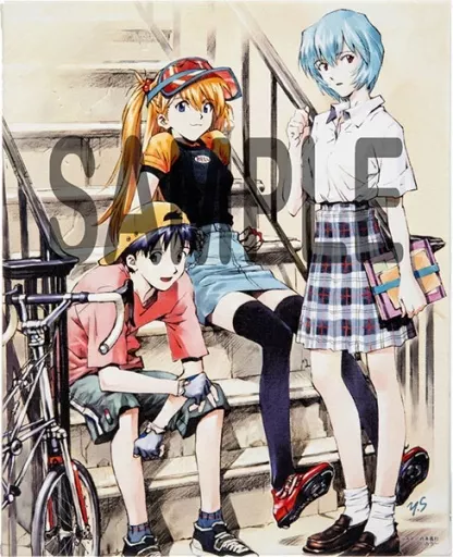 雑貨　B.7巻総扉イラスト F3キャンバスアート 貞本義行 「新世紀エヴァンゲリオン」