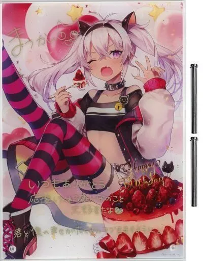 アクリルスタンド・アクリルパネル　[単品] 魔使マオ 複製直筆サイン・メッセージ入りアクリルパネル 「バーチャルYouTuber にじさんじ 魔使マオ 誕生日2021」