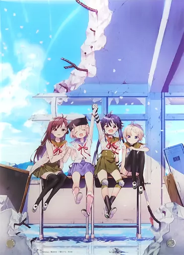 アクリルスタンド・アクリルパネル　集合(がっこうぐらし!) 特製アクリルパネル 「千葉サドル画集 After School」 メロンブックス有償特典
