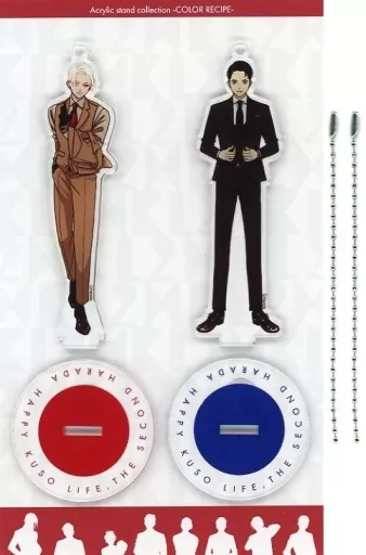 笑吉＆福助(カラーレシピ) アクリルスタンドキーホルダー 「はらだ個展 ハッピークソライフセカンド」