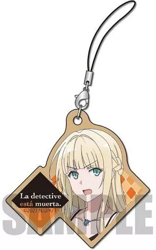 シャーロット・有坂・アンダーソン 木札ストラップ 「探偵はもう、死んでいる。」
