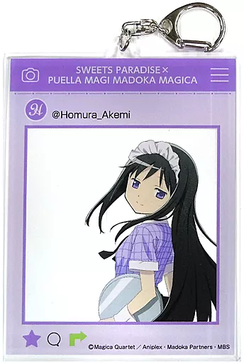 暁美ほむら SNS風アクリルキーホルダー 「SWEETS PARADISE×魔法少女まどか☆マギカ 10th ANNIVERSARY」