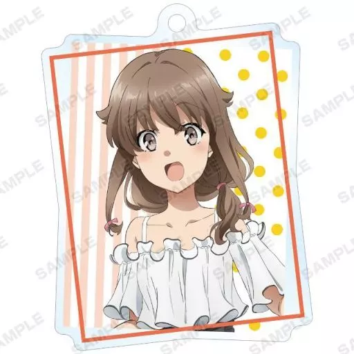 梓川かえで(A) 「青春ブタ野郎はバニーガール先輩の夢を見ない 描き下ろしイラスト ひまわりと白いワンピースver. トレーディングアクリルキーホルダー」