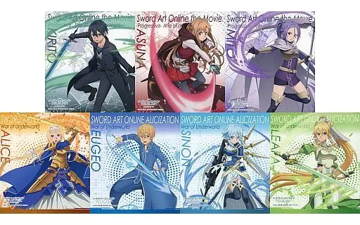 全7種セット 「セガコラボカフェ 劇場版 ソードアート・オンライン -プログレッシブ- 星なき夜のアリア アートパネル ~セガコラボカフェ2021ver.~」