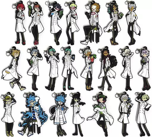 全22種セット ラバーチャーム(実験着ver.) 「一番くじ ディズニー ツイステッドワンダーランド 第五弾」 J賞