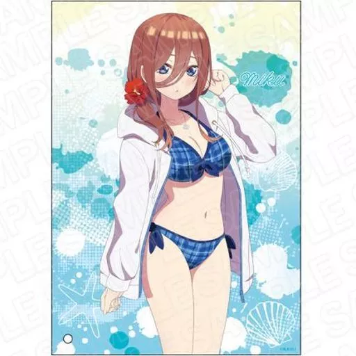 α2 五等分の花嫁 水着&ひまわり&花びら 中野三玖 スリーブ&プレイマット 駿河屋 -<中古>[新品用] 中野三玖(水着ver.) ミニアクリルアート