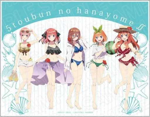 駿河屋 -<中古>[新品用] 集合(水着ver.) キャンバスアート 「五等分の 
