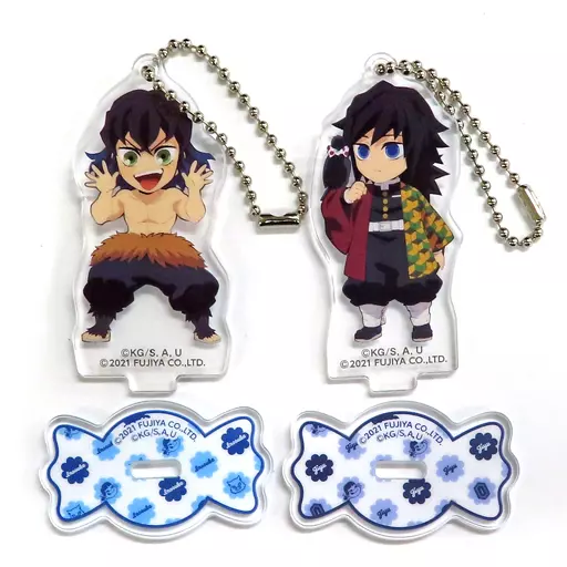 嘴平伊之助＆冨岡義勇 アクリルスタンドマスコット2種セット 「ミルキー×鬼滅の刃」
