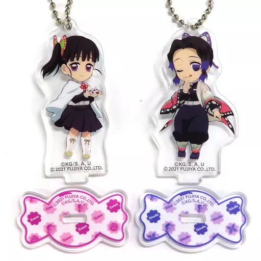 胡蝶しのぶ＆栗花落カナヲ アクリルスタンドマスコット2種セット 「ミルキー×鬼滅の刃」