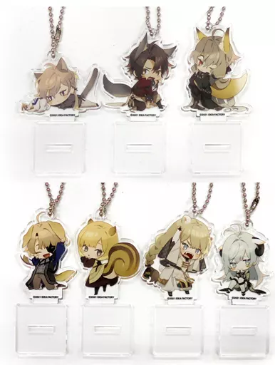 雑貨　[単品] アニマル柄 描きおろしちびキャラアクリルスタンドキーチェーン7個セット 「Switchソフト 終遠のヴィルシュ -ErroR：salvation- スペシャルステラセット」 同梱特典