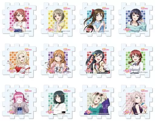 全12種セット 「ラブライブ!虹ヶ咲学園スクールアイドル同好会 パズルキーホルダー A 第1弾」