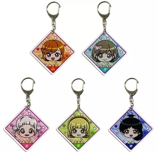 全5種セット 「セガコラボカフェ ラブライブ!スーパースター!! アクリルキーホルダー(Liella!焼きデフォルメ)」