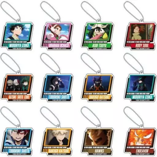 全12種セット 「僕のヒーローアカデミア THE MOVIE ワールド ヒーローズミッション トレーディングアクリルキーホルダー」