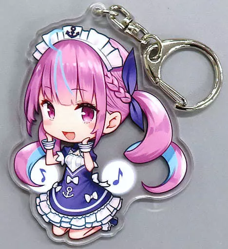 雑貨　[単品] 湊あくあ リバーシブルアクリルキーホルダー 「バーチャルYouTuber ホロライブ 湊あくあ 登録10万人記念個人ボイス スペシャルコース」 購入特典