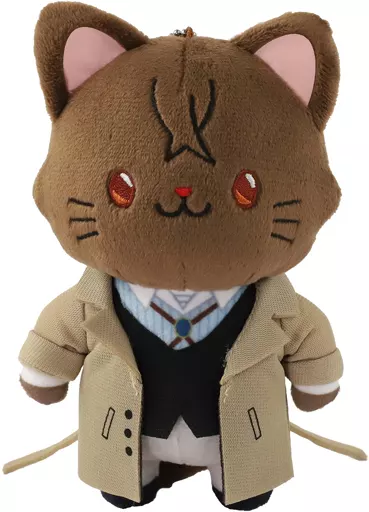 ぬいぐるみマスコット・ぬいぐるみバッジ　太宰治 withCATアイマスク付きぬいぐるみキーホルダー 「文豪ストレイドッグス」