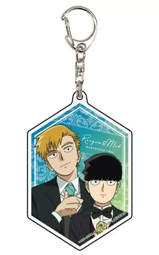 影山茂夫＆霊幻新隆(アップ) 「モブサイコ100II アクリルキーホルダー 03.描き下ろしデザイン」