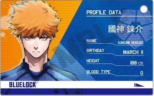 國神錬介 「ブルーロック トレーディングプロフィールカードキーホルダー」