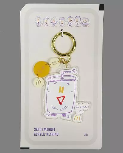 ジン(BTS/防弾少年団) SAUCY マグネットアクリルキーリング 「BTS×マクドナルド 第2弾」