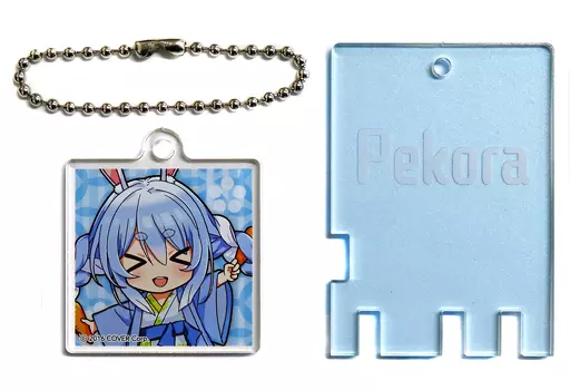 兎田ぺこら 「ホロライブ×極楽湯・RAKU SPA フロライフ トレーディング銭湯錠風キーホルダー 浴衣ver. ミニキャラver.」