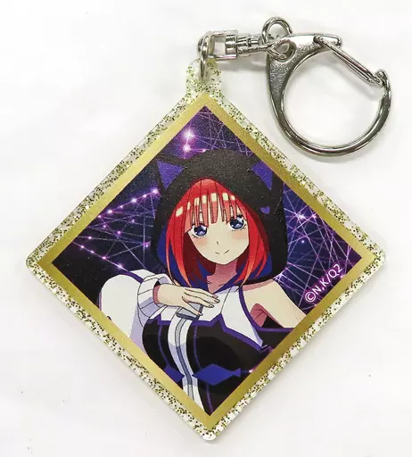 中野二乃 ラメ入りアクリルキーホルダー 「五等分の花嫁∬×TSUTAYA POP UP SHOP 五つ子ちゃんvtuber になっちゃった!!」