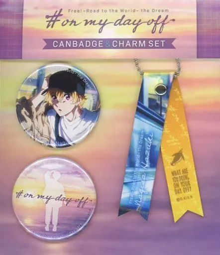 Free! day off 缶バッジ 渚 駿河屋 -<中古>葉月渚 #on my day off 缶バッジ＆チャームセット