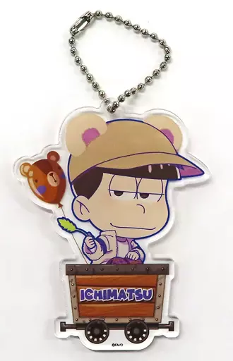 一松 「おそ松さん×COLLABO CAFE HONPO LABO ミニキャラアクリルキーホルダー(テディベア)」