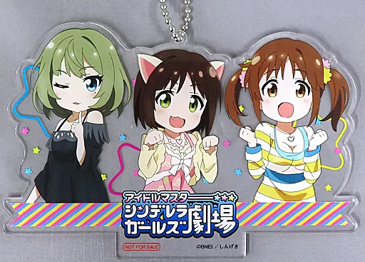 高垣楓＆前川みく＆十時愛梨 アニメ描き下ろしイラスト使用アクリルキーホルダー 「Blu-ray/DVD アイドルマスター シンデレラガールズ劇場」 アマゾン全巻購入特典