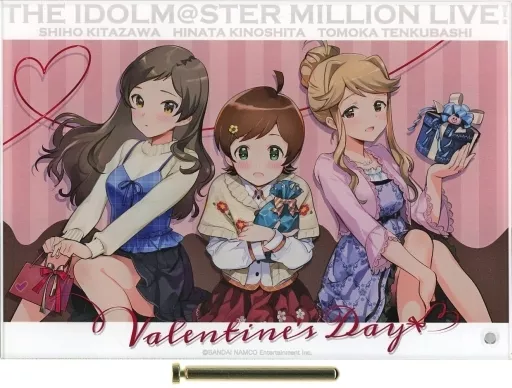 北沢志保＆木下ひなた＆天空橋朋花 Valentine’s Day アクリルアート 「Gift オンラインくじ アイドルマスター ミリオンライブ! Valentine’s Day ver.」 A-1-3賞
