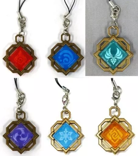 全6種セット 「原神 神の目カプセルストラップ vol.2 璃月シリーズ」
