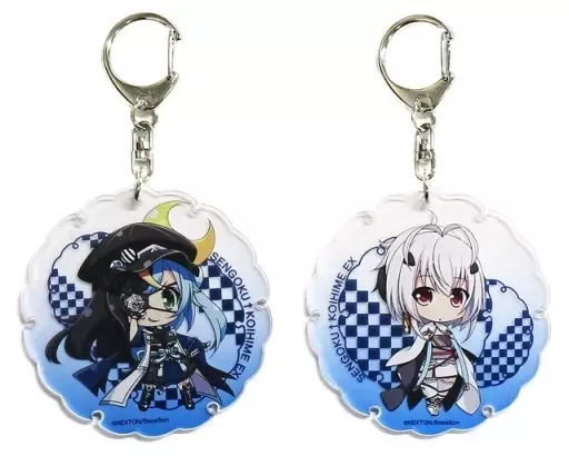伊達龍巳政宗＆佐竹鳳蝶義重 アクリルキーホルダー2種セット 「PCソフト 戦国†恋姫EX壱 ～奥州の独眼竜編～」 オフィシャル通販購入特典
