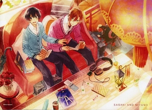 雑貨　B.佐々木＆宮野(ドラマCDジャケットイラスト) アートボード 「佐々木と宮野」 京都国際マンガ・アニメフェア2019(京まふ)グッズ