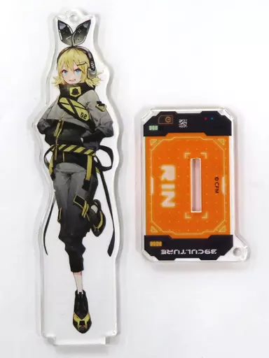 鏡音リン FASHION スタンド付きアクリルキーホルダー 「COCOLLABO×piapro 39Culture2022 5TH ANNIVERSARY FASHION ＆ MUSIC」