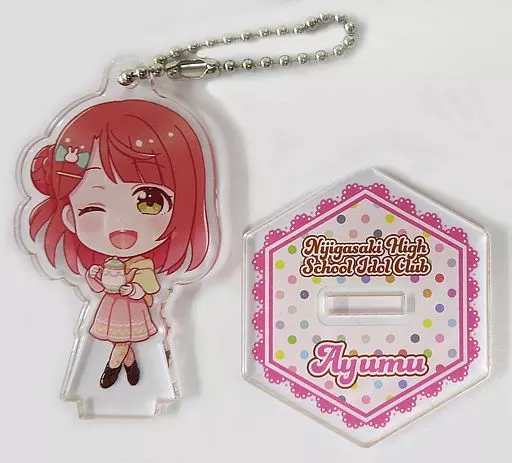 上原歩夢 「セガコラボカフェ ラブライブ!虹ヶ咲学園スクールアイドル同好会 スタンド付きデフォルメアクリルキーホルダー(イースターパーティーデフォルメ)」