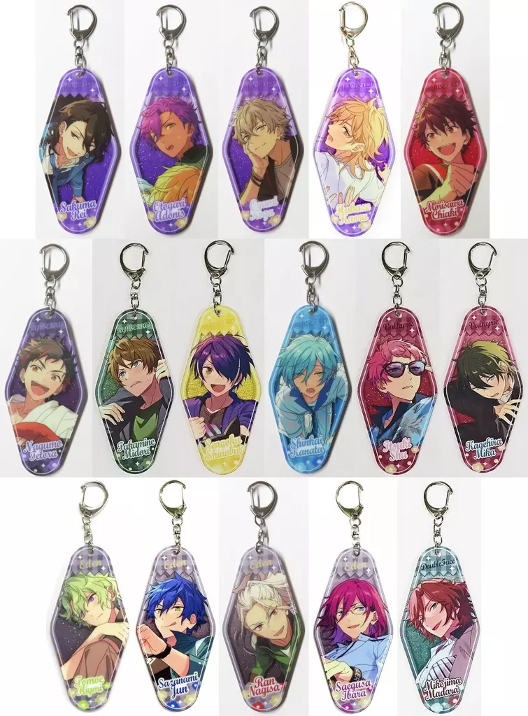 全16種セット 「あんさんぶるスターズ!! 花伴アクリルキーホルダー Cグループ」 中国一周年カフェ限定