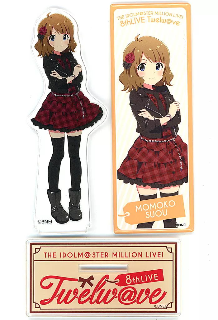 周防桃子(8thLIVE ver.) 公式アクリルスタンド＆ロング缶バッジ 「アイドルマスター ミリオンライブ!」