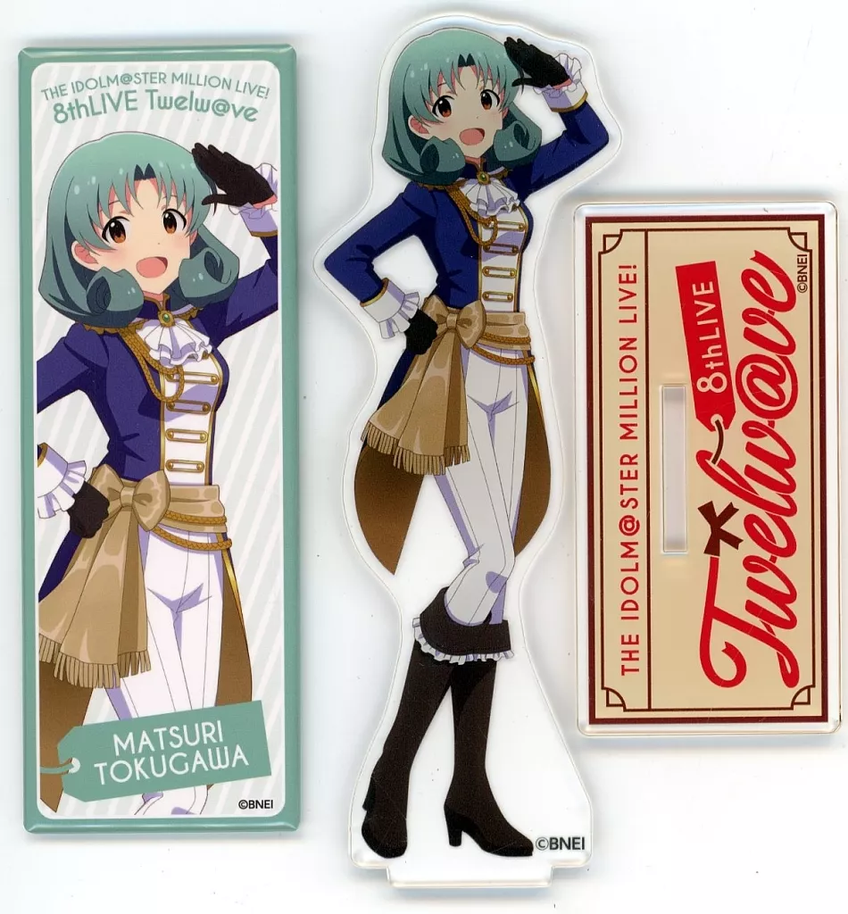 徳川まつり(8thLIVE ver.) 公式アクリルスタンド＆ロング缶バッジ 「アイドルマスター ミリオンライブ!」