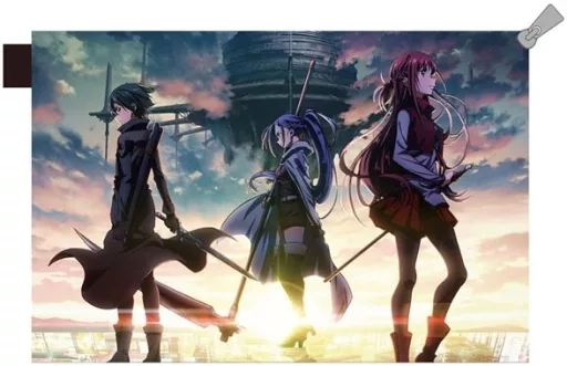 B.キリト&アスナ&ミト 撥水ポーチ 「劇場版 ソードアート・オンライン -プログレッシブ- 星なき夜のアリア」