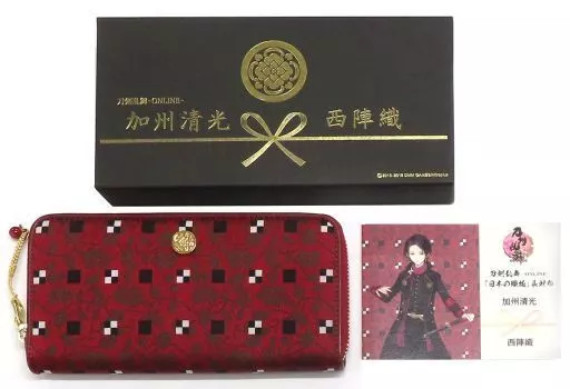 【新品未使用】刀剣乱舞　加州清光　西陣織　ラウンドファスナー長財布 刀剣乱舞-ONLINE-』刀剣男士と伝統織物がコラボした長財布が