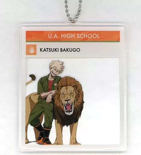 爆豪勝己 東武動物公園コラボ 描き下ろしビジュアル 飼育係ver. フォトフレーム風BIGアクリルキーホルダー 「僕のヒーローアカデミア」