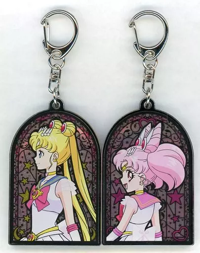 スーパーセーラームーン＆スーパーセーラーちびムーン ストアオリジナル ステンドグラスキーホルダー(キーリング) 「劇場版 美少女戦士セーラームーンEternal」