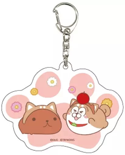おそ松(柴犬)×カピバラさん 「松犬×カピバラさん アクリルキーホルダー 01.グラフアートデザイン」