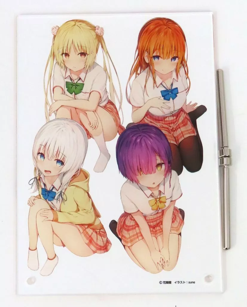 [単品] 小春＆彩乃＆愛梨＆志帆(制服Ver.) 発売記念アクリルプレート 「可愛ければ変態でも好きになってくれますか? suneアートワークス 発売記念!画集＋アクリルプレート プロジェクト」 同梱特典