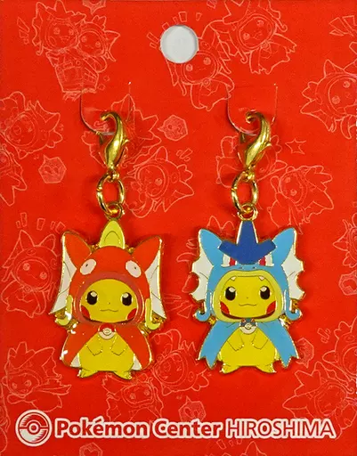 ポケモンセンターメタルチャーム　コイキングごっこ&ギャラドスごっこピカチュウ ポケモンセンターヒロシマのオープン記念のコイキング、ギャラドス