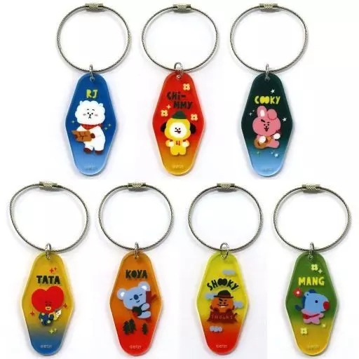 全7種セット アクリルキーホルダー THE GREEN PLANET 「BT21」 ファミリーマート限定 Part7